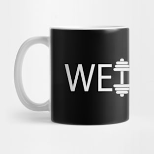 Weights typography design Mug